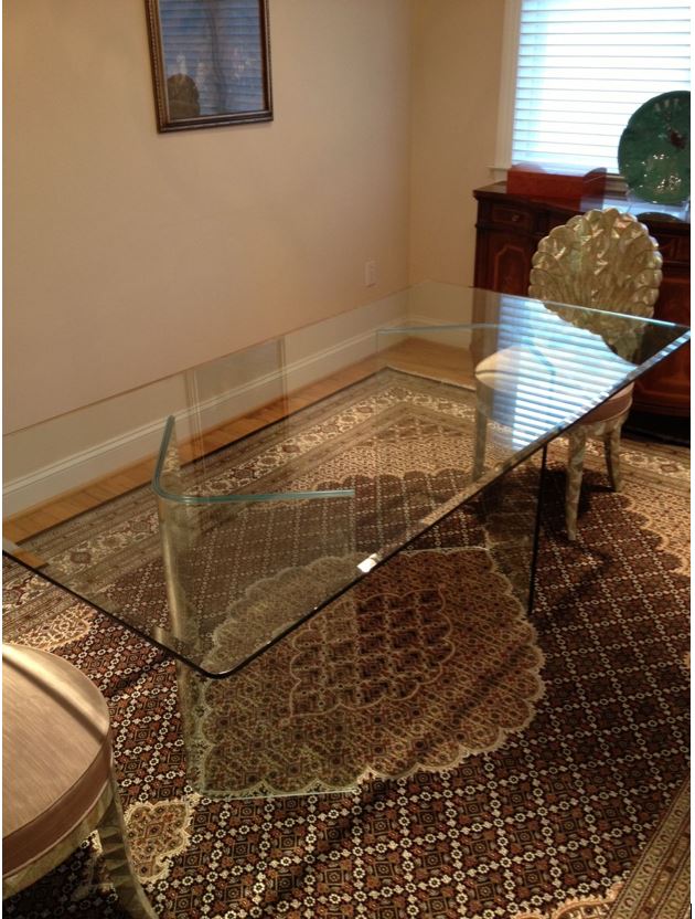 Clear Glass Bevelled Table Top